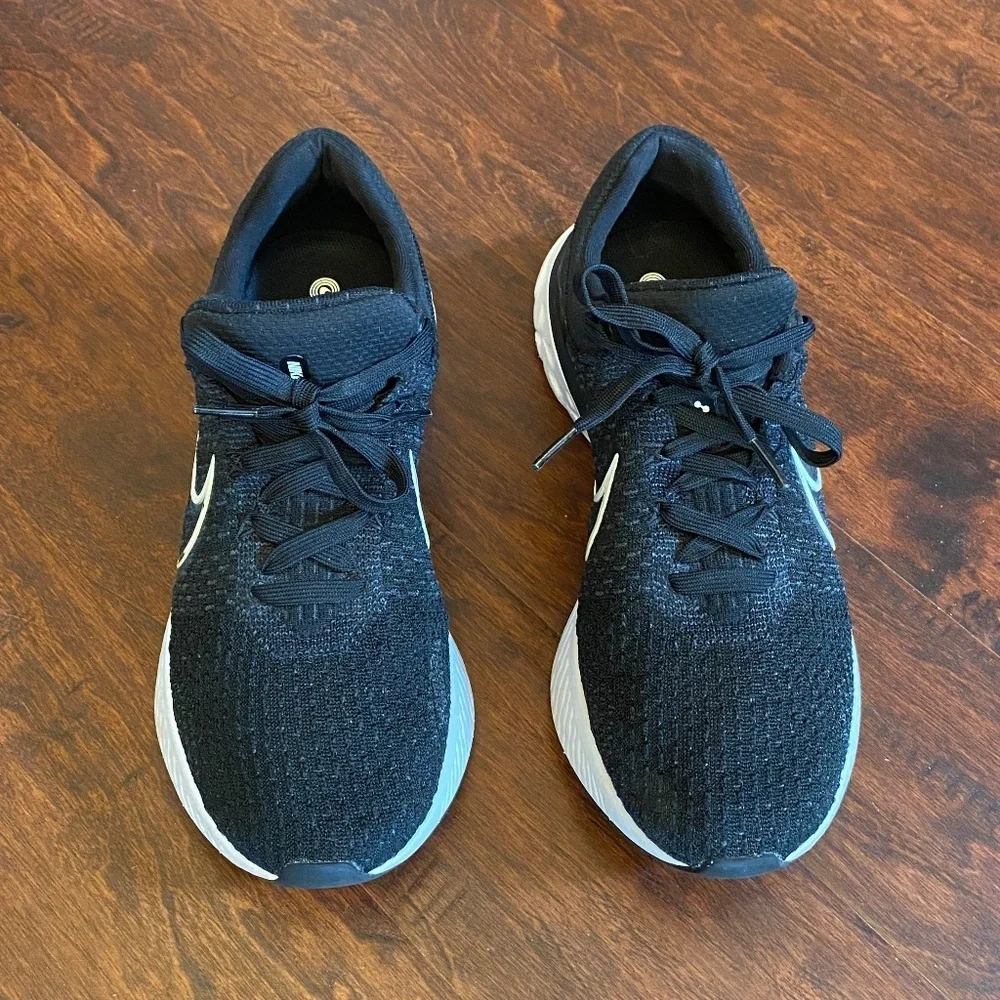 Nike React Infinity Flyknit 3 Black and White Size 11